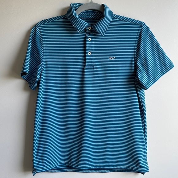 Boy's Vineyard Vines Sankaty Striped Performance Polo Size Large - Picture 1 of 8
